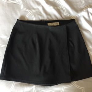 Black High Waisted Skort